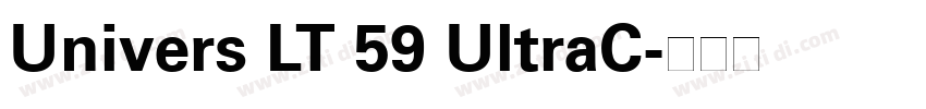 Univers LT 59 UltraC字体转换